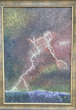 Aurora Fulminis – dramatic oil painting depicting cosmic and emotional tension by GrandChapeau